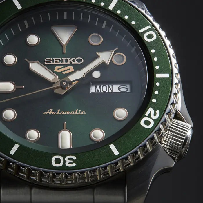 Seiko 5 Sports "Sports Style" SBSA013 (SRPD63) "Urban Hulk" Green Dial 42.5mm Stainless Steel Men's Watch