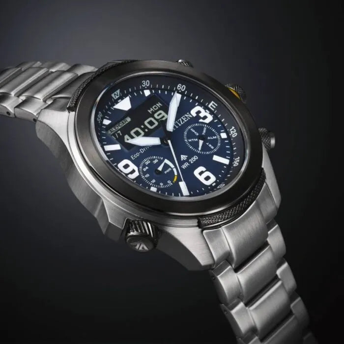 Citizen Promaster Land Eco-Drive JV1006-51L Blue Dial Stainless Steel Men's Watch