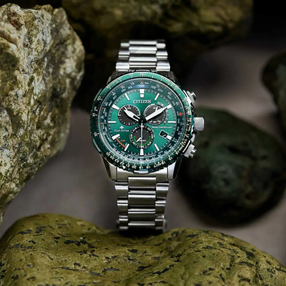 Citizen Promaster CB5004-59W Green Dial Stainless Steel Men's Watch