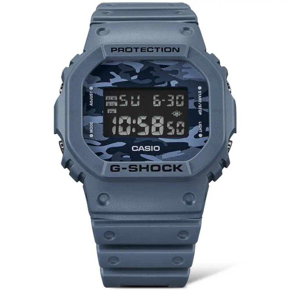 Casio G-Shock Camouflage DW-5600CA-2DR Blue Dial Resin Men's Watch