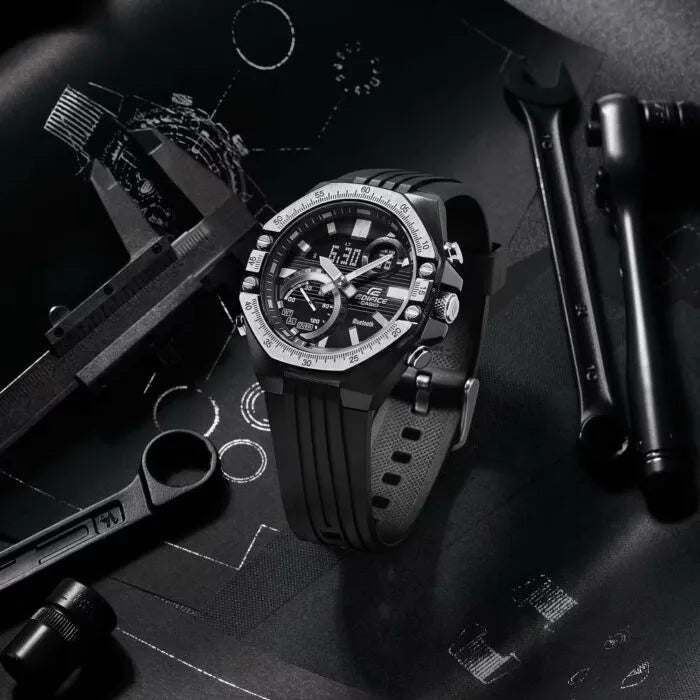 Casio Edifice Smartphone Link ECB-10TP-1ADF Black Dial Stainless Steel Men's Watch