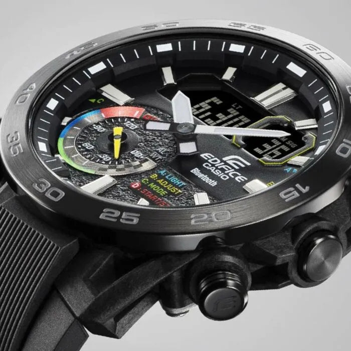 Casio Edifice Smartphone Link ECB-40MP-1ADF Black Dial Stainless Steel Men's Watch