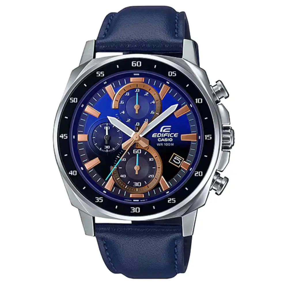Casio Edifice Standard Chronograph EFV-600L-2AVUDF Blue Dial Stainless Steel Men's Watch
