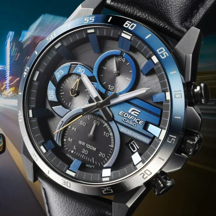 Casio Edifice Solar-Powered Chronograph EQS-940NL-1AVUDF Black Dial Stainless Steel Men's Watch