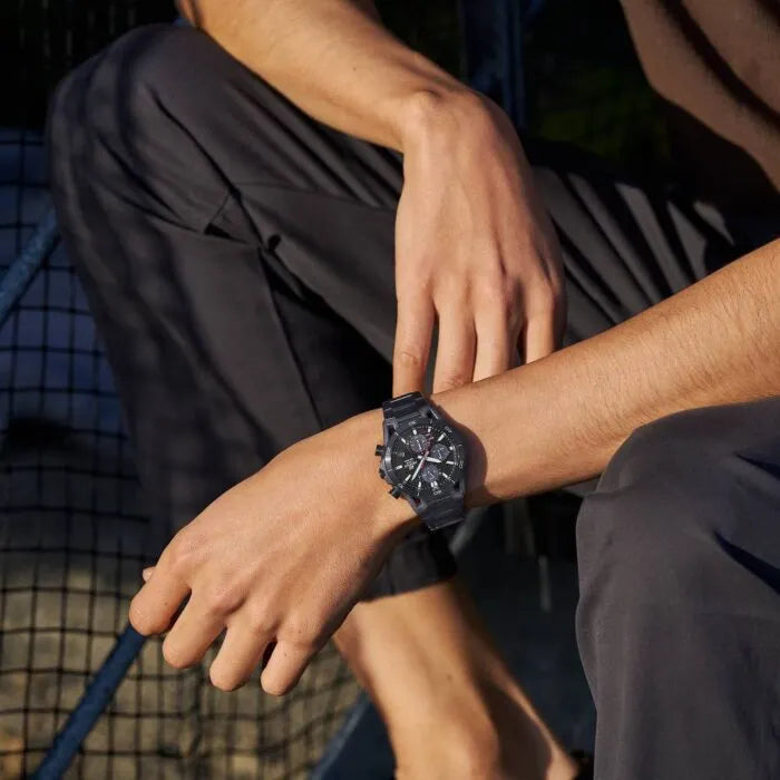 Casio Edifice Sospensione Chronograph EQS-960DC-1AVUDF Black Dial Stainless Steel Men's Watch