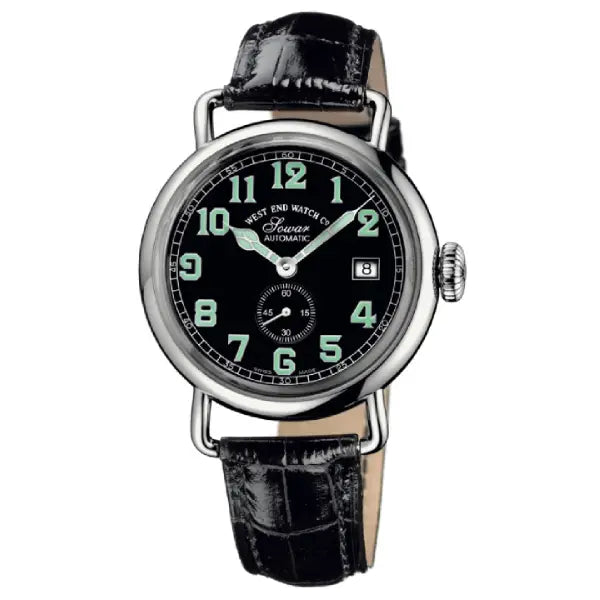 West End Sowar 1916 Automatic 6832.10.3245NNO Black Dial & Leather Strap Men's Watch
