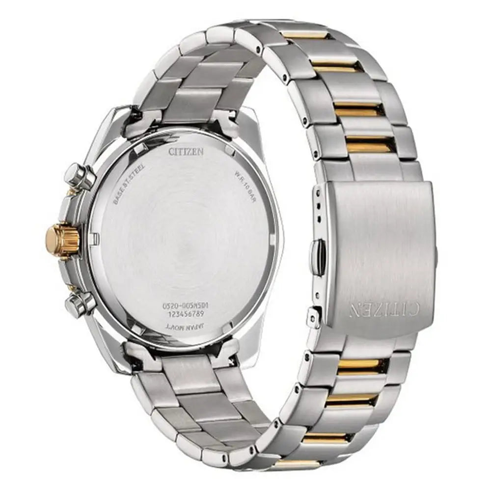 Citizen Quartz Chronograph AN8206-53L Blue Dial 46.4mm Two Tone Stainless Steel Men's Watch