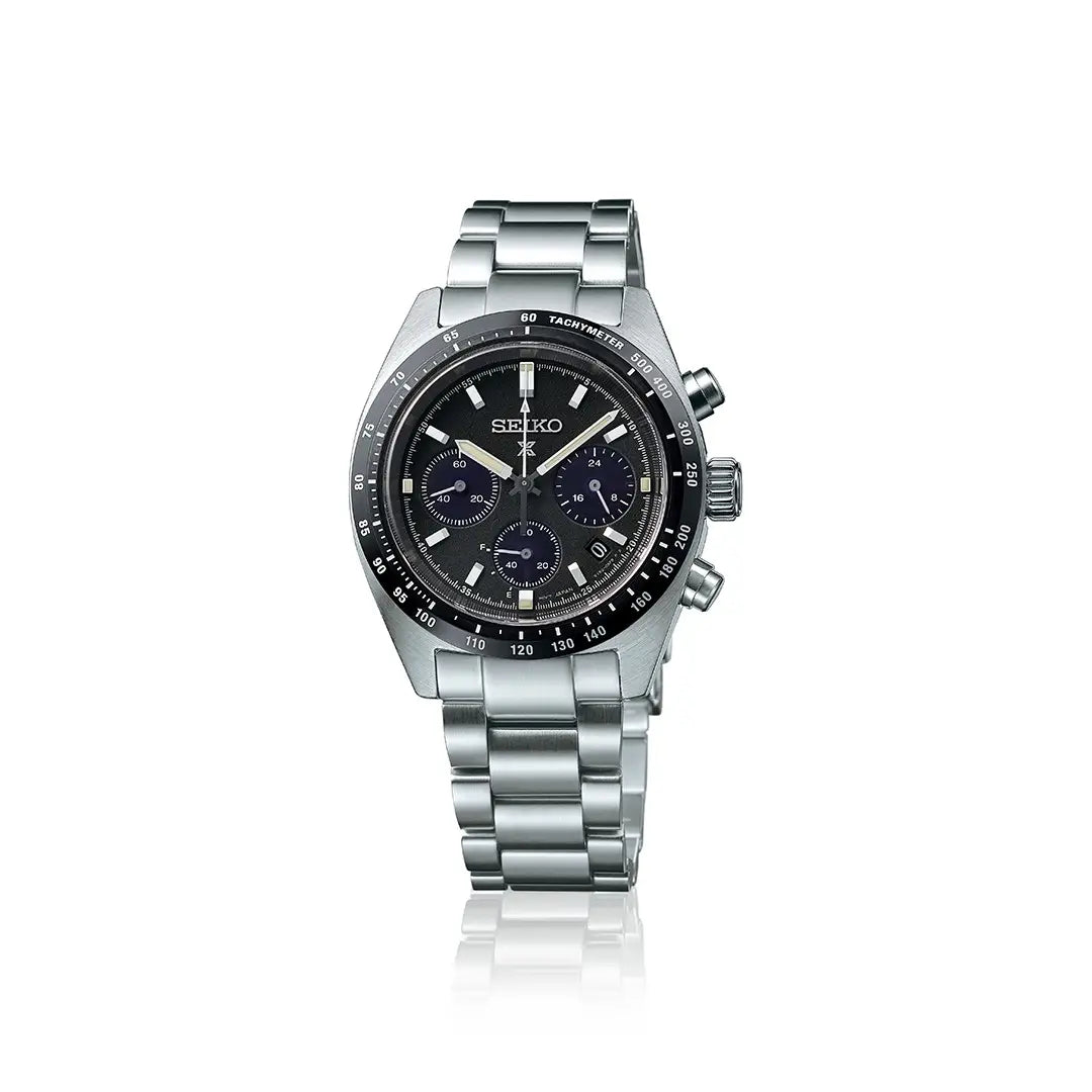 Seiko Prospex SSC819P1 Solar Chronograph "Speedtimer" Black Dial 39mm Stainless Steel Men's Watch