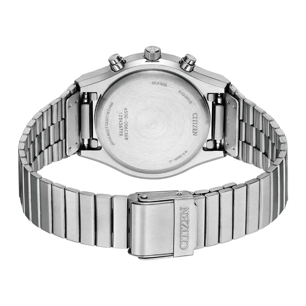 Citizen Eco-Drive AT2541-54A Chronograph White Dial 38mm Stainless Steel Men's Watch