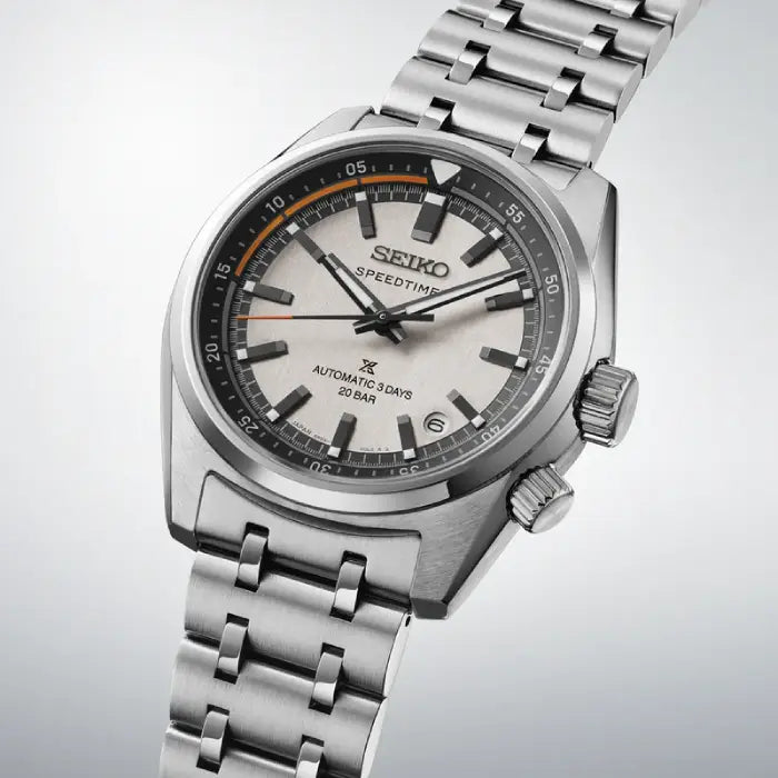 Seiko Prospex SBDC215 / SPB513J1 Speedtimer (Made In Japan) Automatic Off-White Dial 39.5mm Stainless Steel Men's Watch