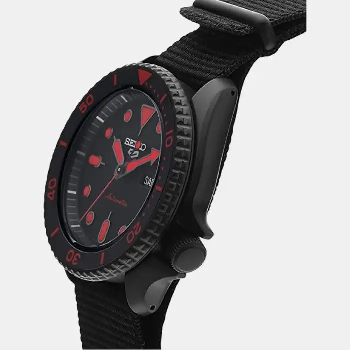 Seiko 5 Sports SRPD83K1 Automatic Black Dial 42.5mm Nylon Strap Men's Watch