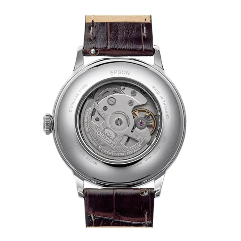 Orient Classic Bambino Automatic RA-AC0037R Burgundy Arabic Dial 40.5mm Leather Strap Men's Watch