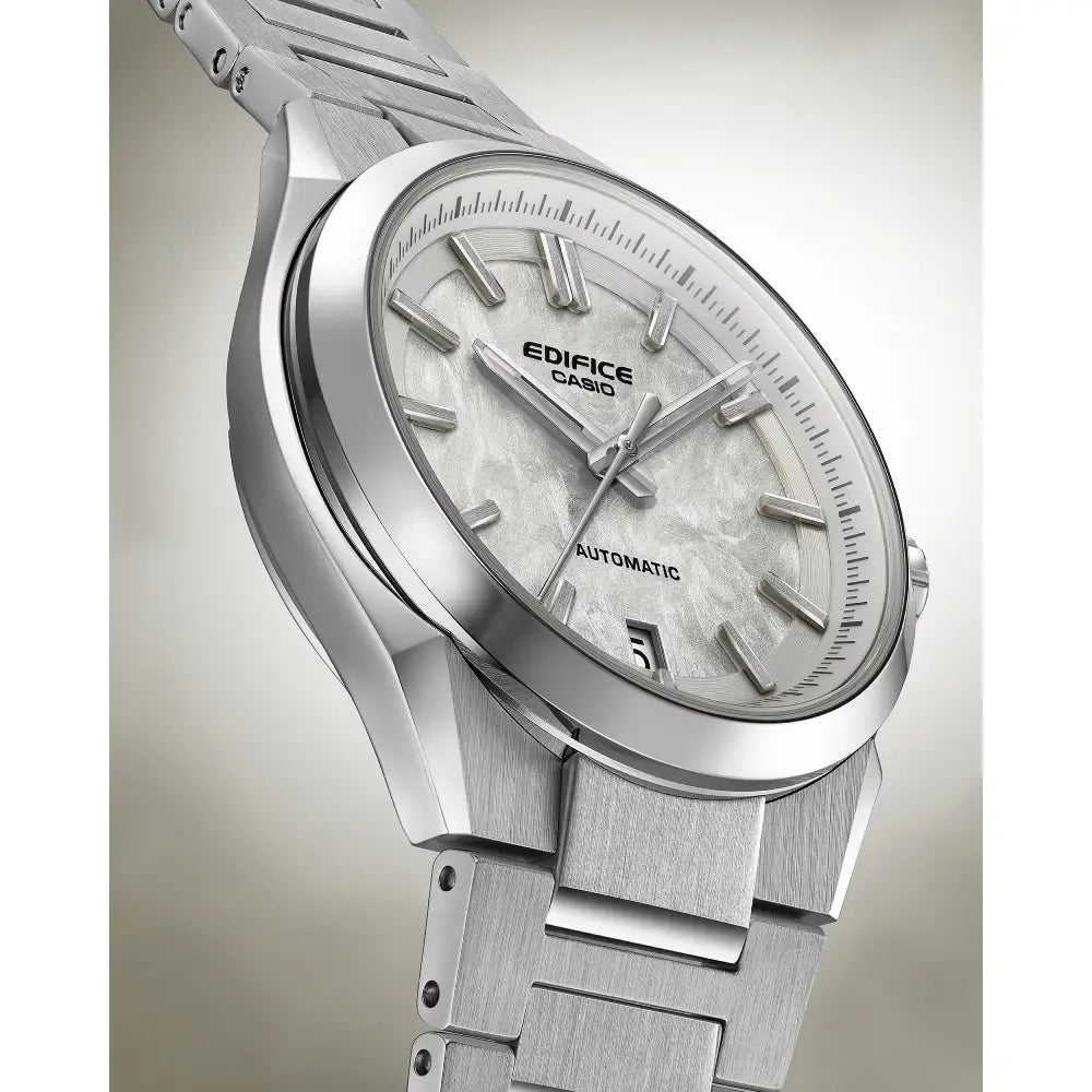 Casio Edifice Automatic EFK-100YD-7A White Texture Dial 39mm Stainless Steel Men's Watch
