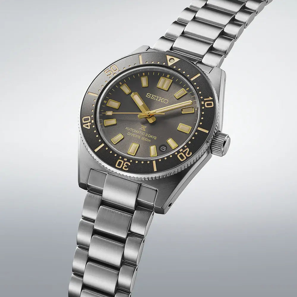 Seiko Prospex SPB455J1 1965 Revival Automatic Diver Special Edition "100th Anniversary" Tide Grey Dial 40mm Stainless Steel Men's Watch