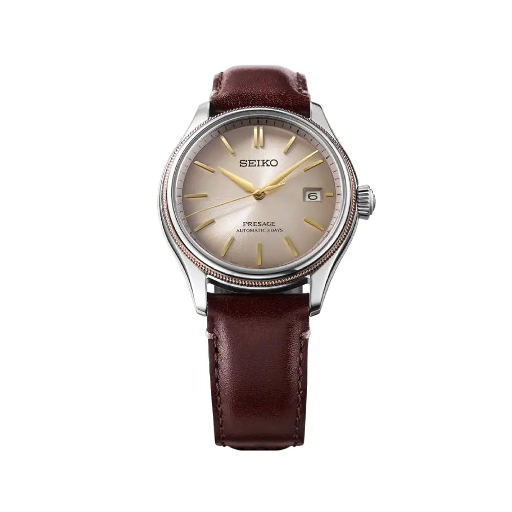 Seiko Presage SPB529J1 "Shiracha" Brown Gradient Dial 40.2mm Leather Strap Men's Watch