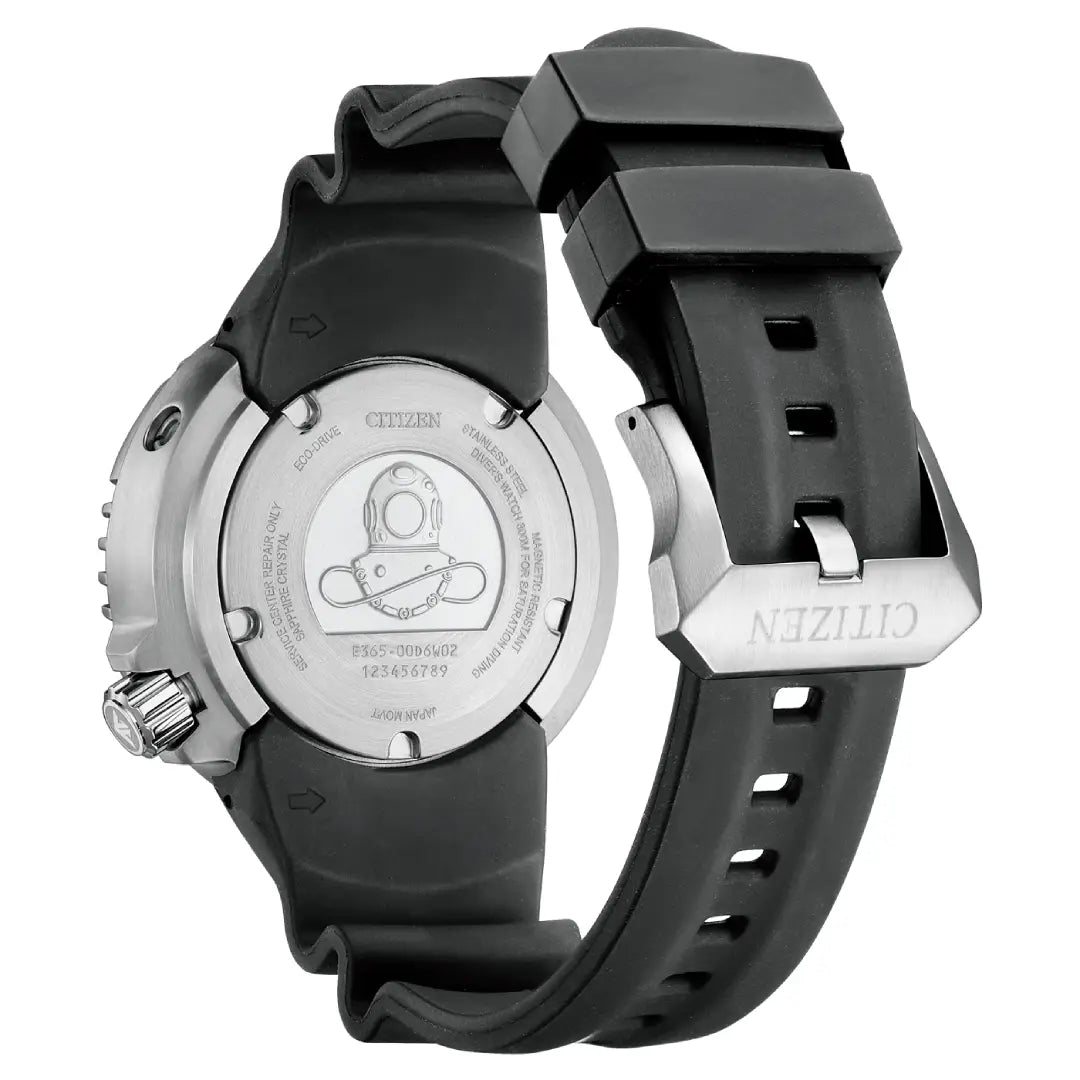 Citizen Promaster Marine Diver BN1024-01Z Eco-Drive 300M Saturation Diver Red Dial Rubber Strap Men's Watch