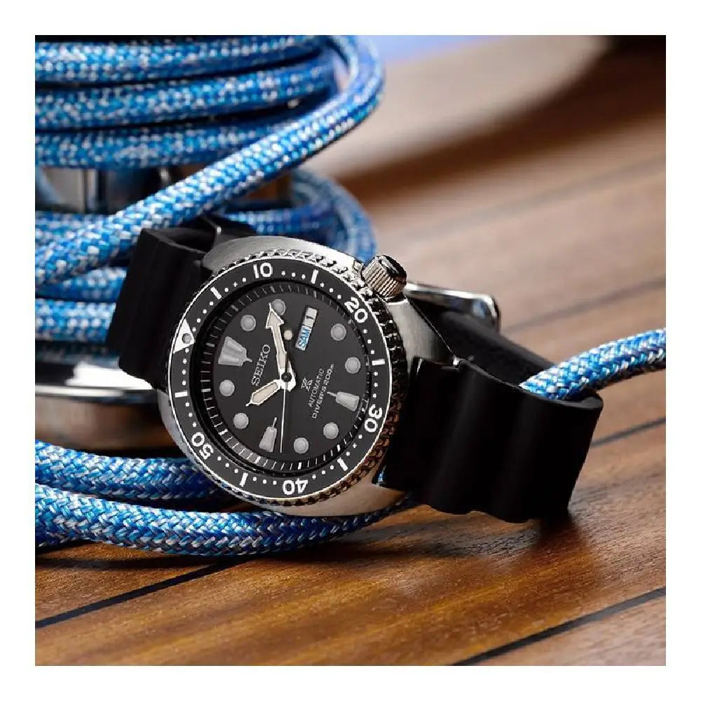 Seiko Prospex "Turtle" SRPE93K1 Black Dial 45mm Rubber Strap Men's Watch
