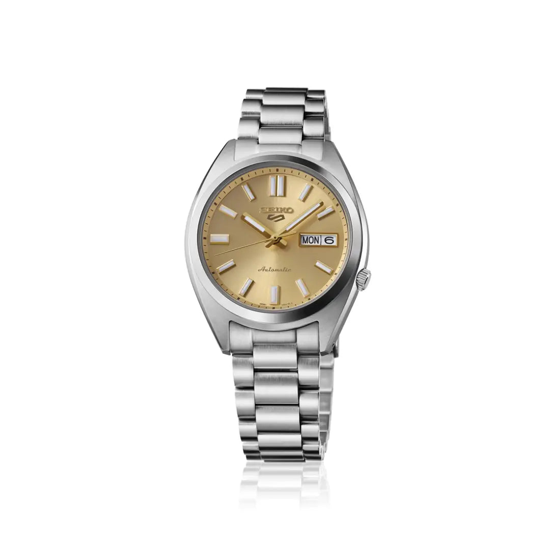 Seiko 5 Sports SRPL59K1 Automatic "SNXS Re-Interpretation" Gold Dial 37.4mm Stainless Steel Men's Watch