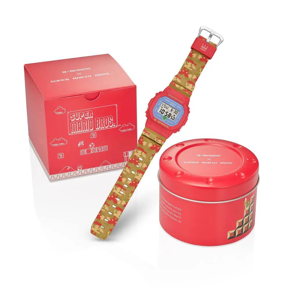 Casio G Shock DW-5600SMB-4 Limited Edition Super Mario Bros. Digital Red Dial Resin Strap Men's Watch