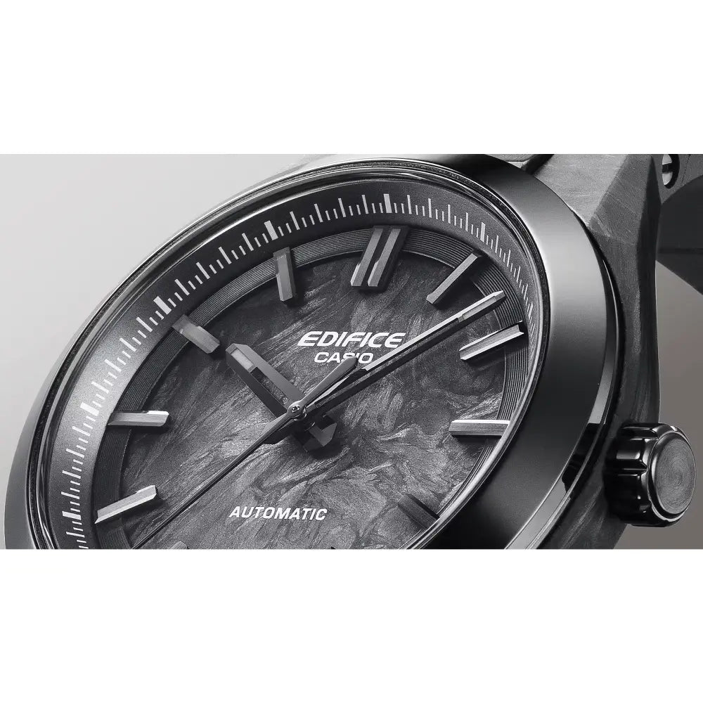 Casio Edifice Forged Carbon EFK-100XPB-1AJF Automatic Black Dial 40mm Resin Strap Men's Watch