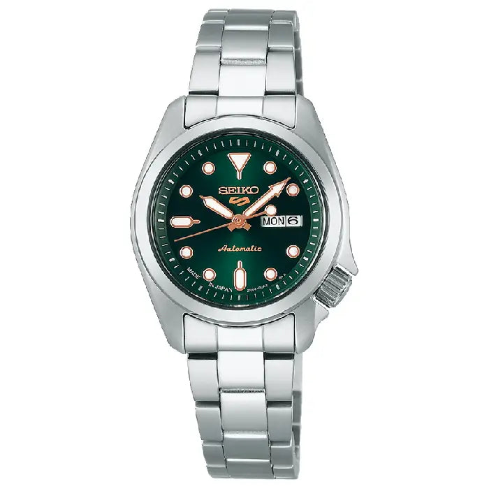 Seiko 5 Sports SKX Series SRRA005 Green Dial 28mm Stainless Steel Women's Watch