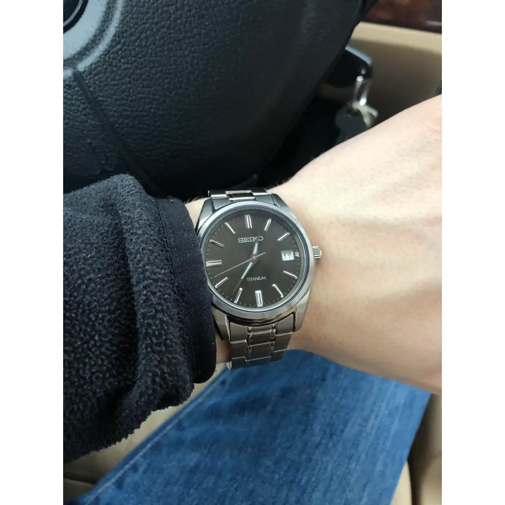 Seiko Essentials Titanium SUR375P1 Black Sunray Dial 40.2mm Titanium Men's Watch