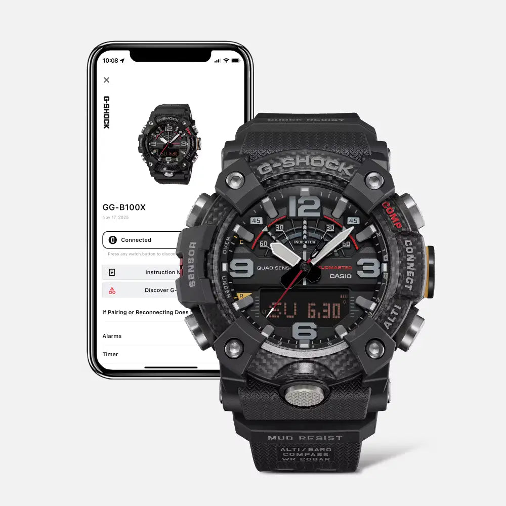 Casio G-Shock Mudmaster GG-B100X-1A Black Dial 51mm Resin Strap Men's Watch