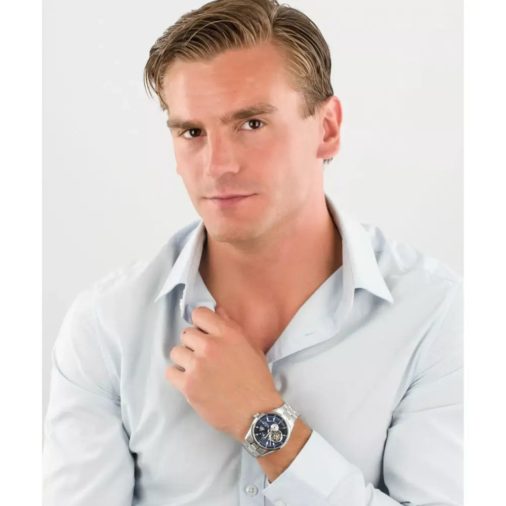 Orient Star Contemporary Modern Skeleton Automatic RE-AV0003L00B Blue Dial 41mm Stainless Steel Men's Watch