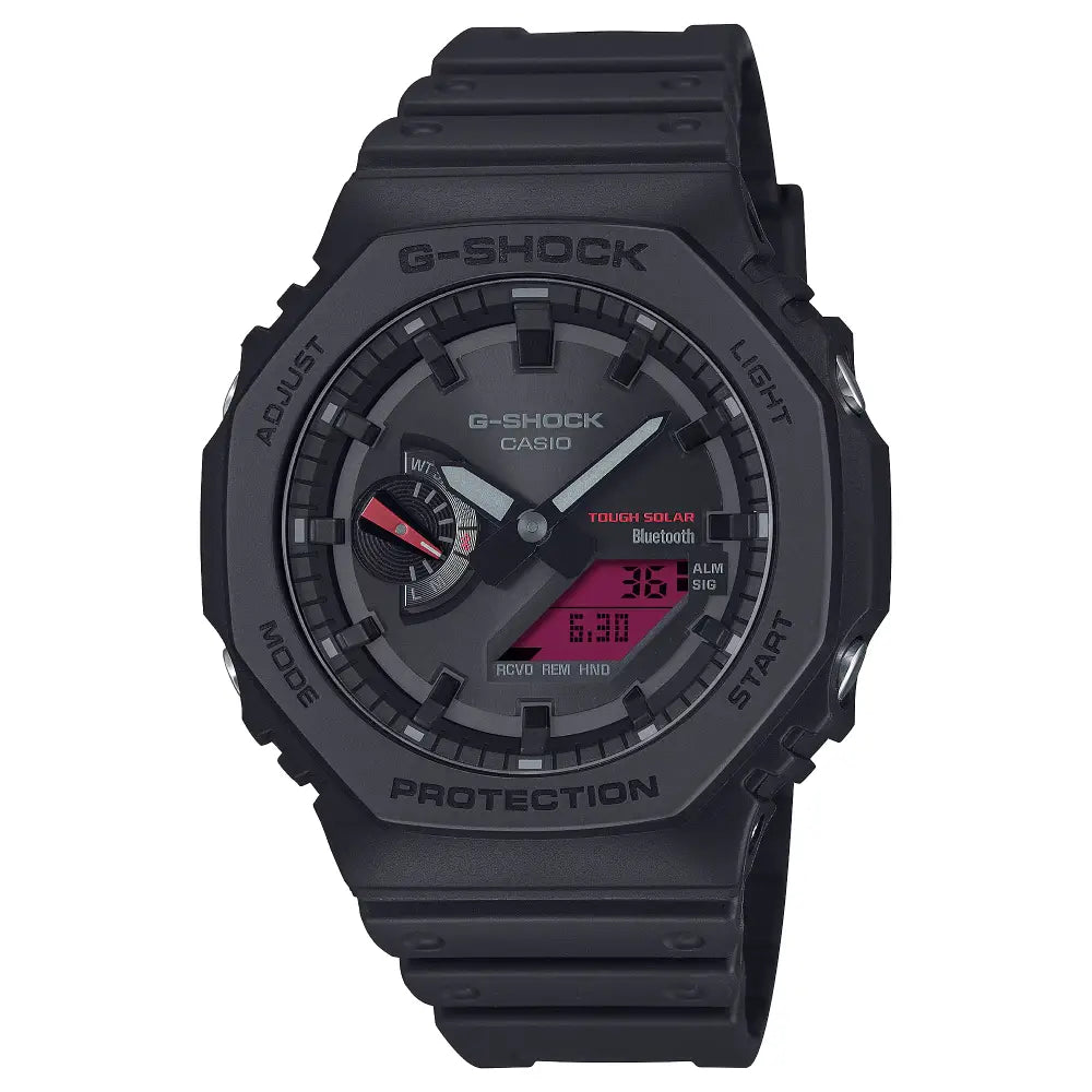 Casio G-Shock GA-B2100BBR-1A "Black and Red" Solar Black Dial 45mm Resin Strap Men's Watch