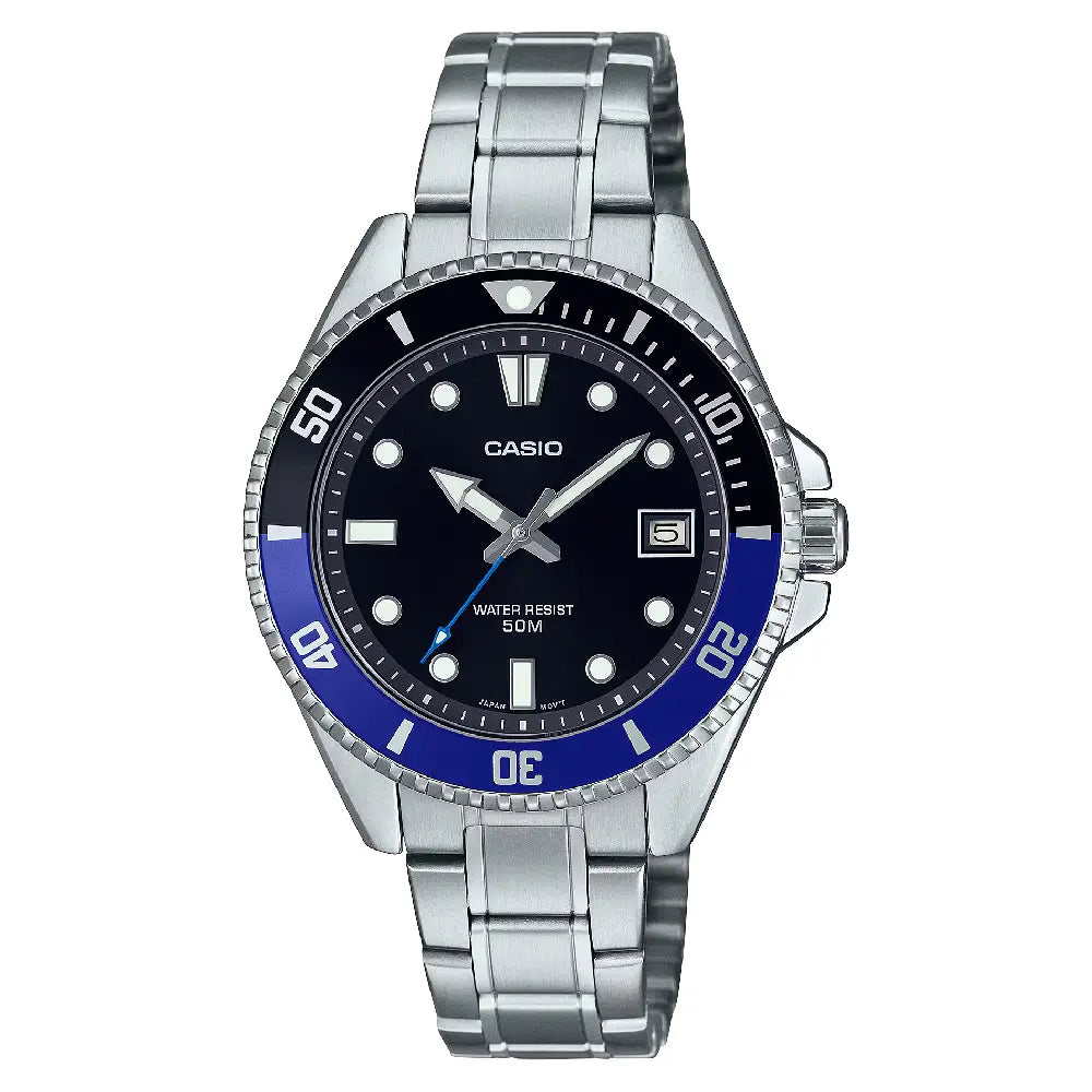 Casio Diver's MDV-10D-1A2VDF Analog Black Dial Stainless Steel Watch