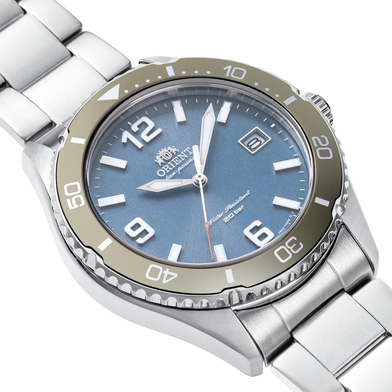 Orient Mako Solar Diver RA-WJ0002L Blue Dial 39.9mm Stainless Steel Men's Watch