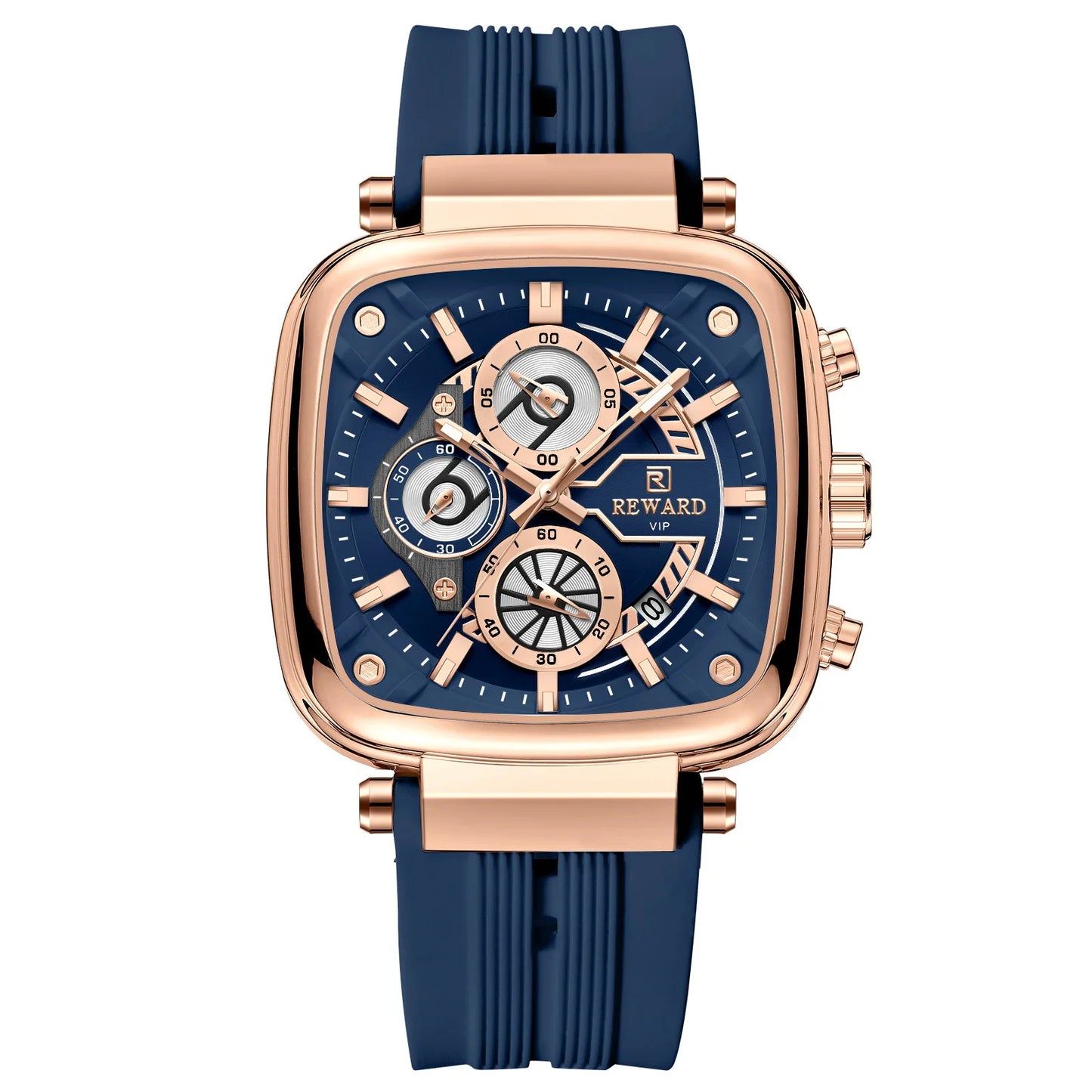 Hot Seller: REWARD RD831509M Square Chronograph Watch – Waterproof & Durable
