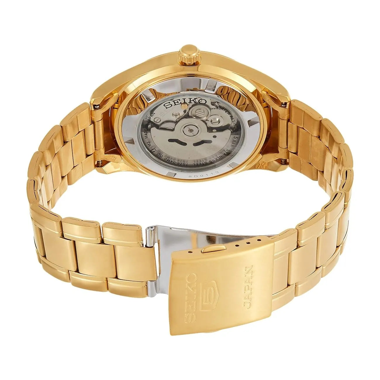 Seiko 5 SNKN96J1 21 Jewels Automatic Classy Gold Dial 42mm Stainless Steel Men's Watch