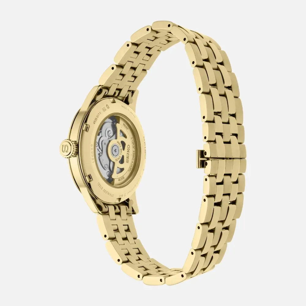 Seiko SRPK46 Presage Cocktail Time Automatic Gold Dial Stainless Steel Men's Watch