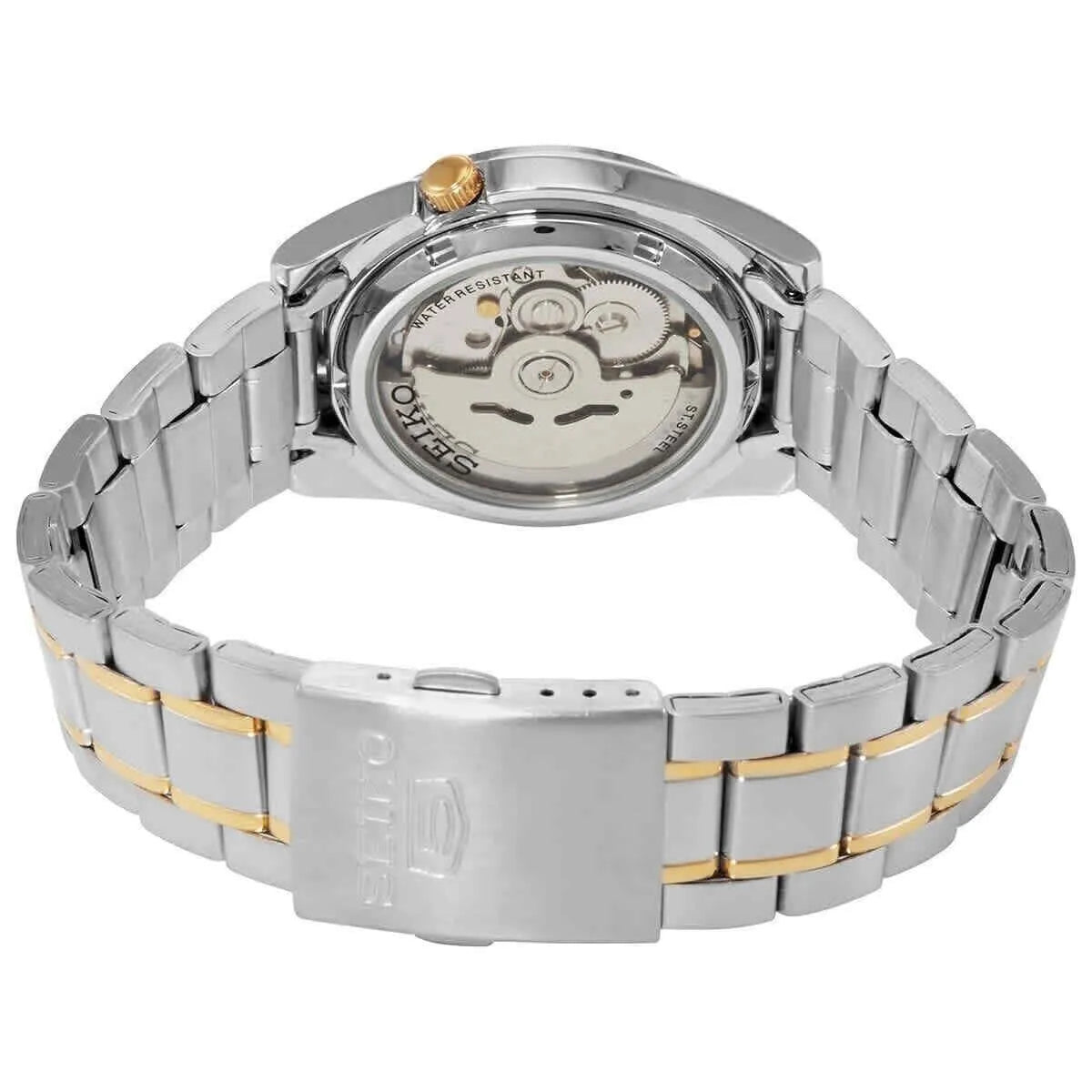 Seiko 5 SNKL57K1 21 Jewels Automatic White Dial Dual-Tone Stainless Steel Men's Watch