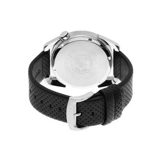 Citizen Eco-Drive AW0010-01A White Dial Black Leather Men's Watch