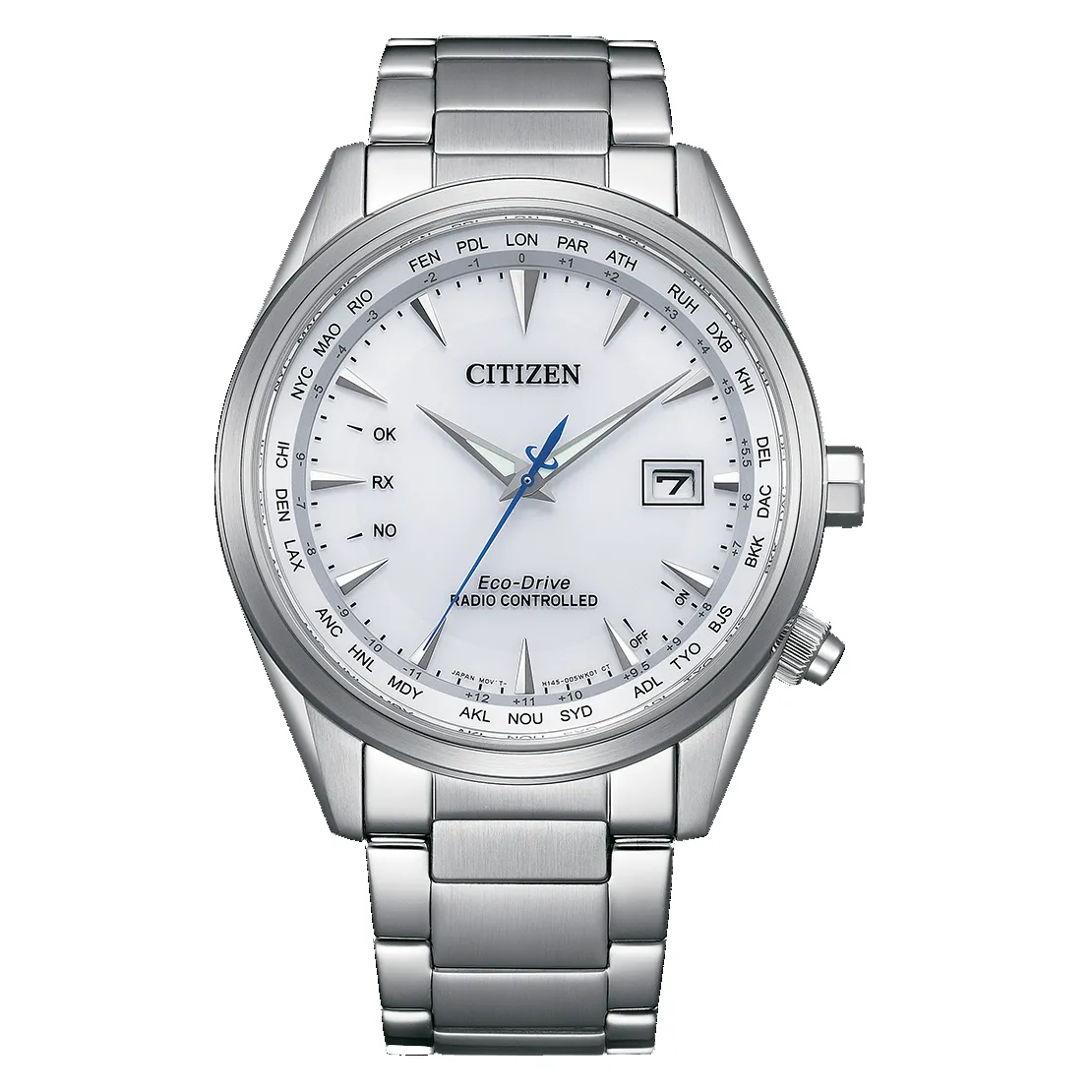 Citizen Perpetual World Time GMT CB0270-87A White Dial 43mm Stainless Steel Men's Watch