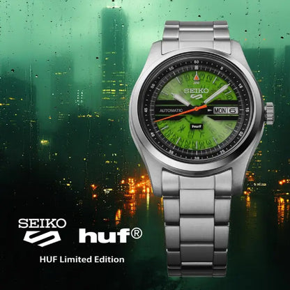 Seiko 5 Sports SBSA323 (SRPM09) Field HUF Limited Edition (7000 Pcs) Green Dial 39.4mm Stainless Steel Men's Watch