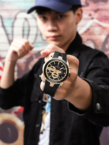 Premium & Trendy Men's Sport Chronograph Watch with Box