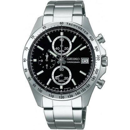 Seiko Spirit SBTR005 Chronograph Black Dial Stainless Steel Men's Watch
