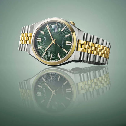 Citizen "Tsuyosa 60" NK0024-54X Mechanical Automatic Green Dial 40mm Stainless Steel Men's Watch