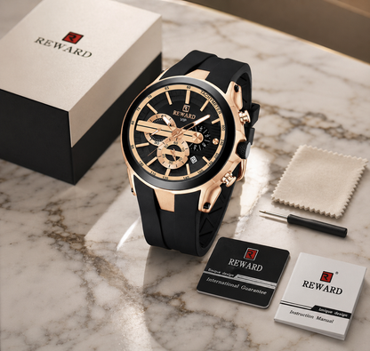 Premium & Trendy Men's Sport Chronograph Watch with Box