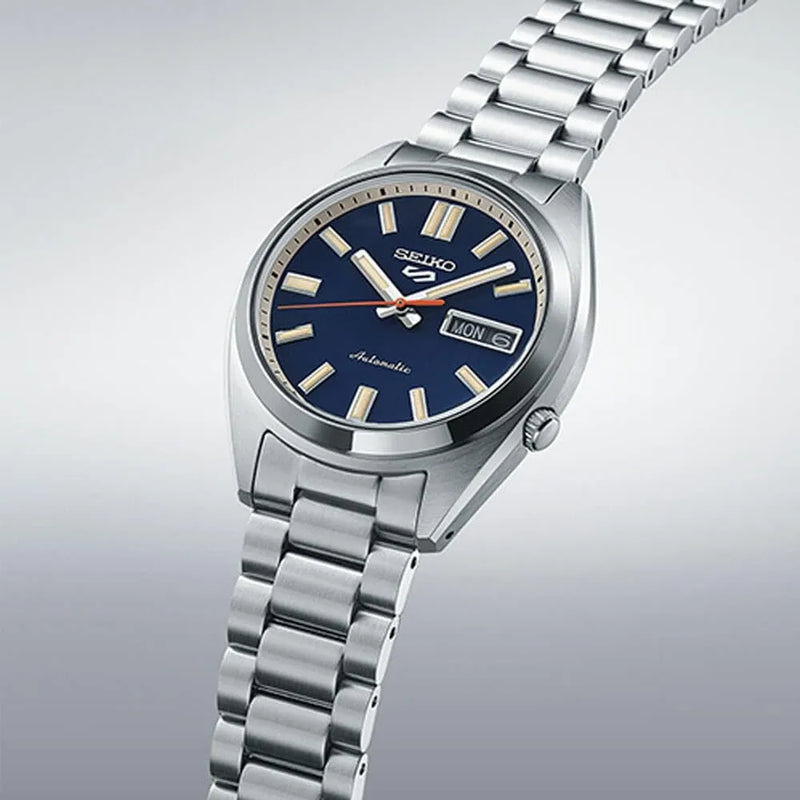 Seiko 5 Sports Series SRPK87 Blue Dial Automatic 37.4mm Stainless Steel Men's Watch detail view