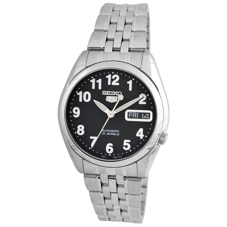 Seiko 5 SNK381K1 21 Jewels Black Dial 37mm Stainless Steel Men's Watch