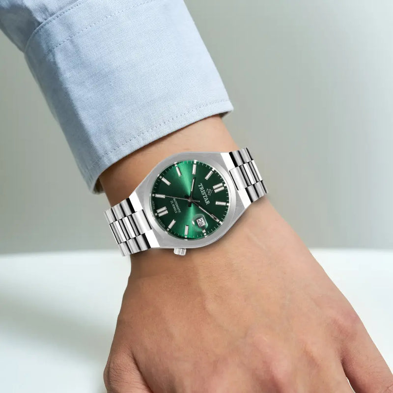 Tristar NJ31GMSSM02 Automatic Green Dial Stainless Steel Men's Watch detail view