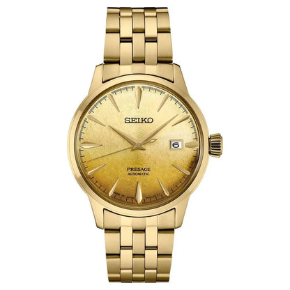 Seiko SRPK46 Presage Cocktail Time Automatic Gold Dial Stainless Steel Men's Watch