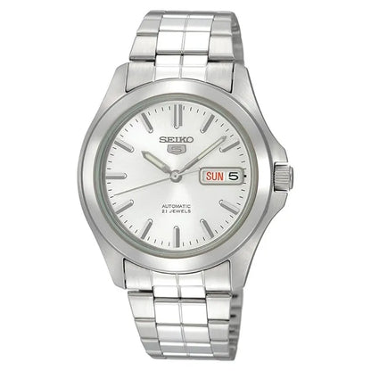 Seiko 5 SNKK87K1 Rare 21 Jewels Automatic Silver Dial Stainless Steel Men's Watch