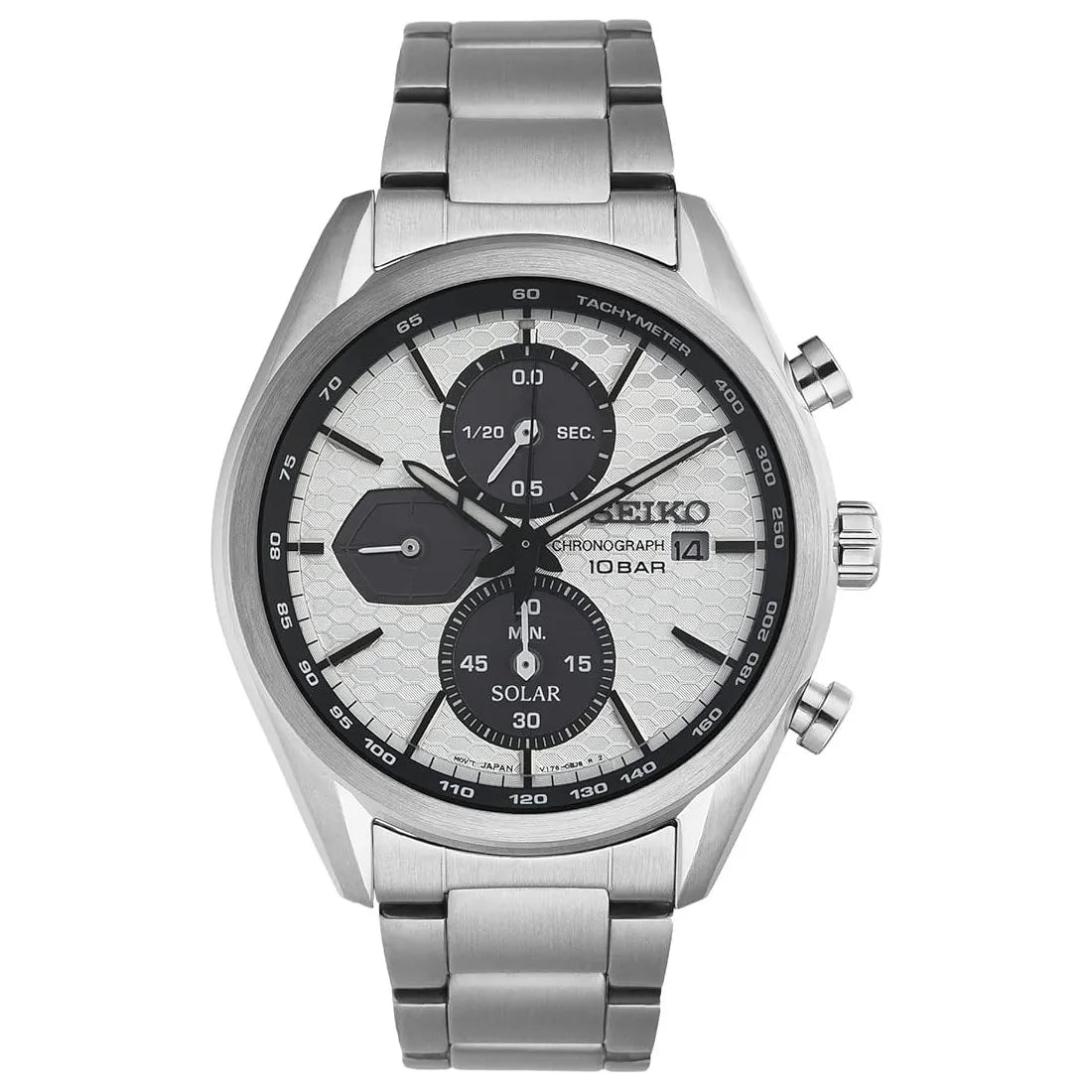 Seiko SSC769P1 Chronograph Solar White Dial Stainless Steel Men's Watch