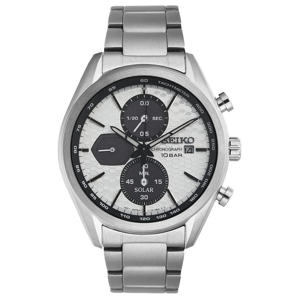 Seiko SSC769P1 Chronograph Solar White Dial Stainless Steel Men's Watch