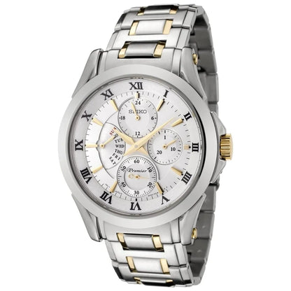 Seiko SRL032 Premier Rare Quartz White Dial Stainless Steel Men's Watch